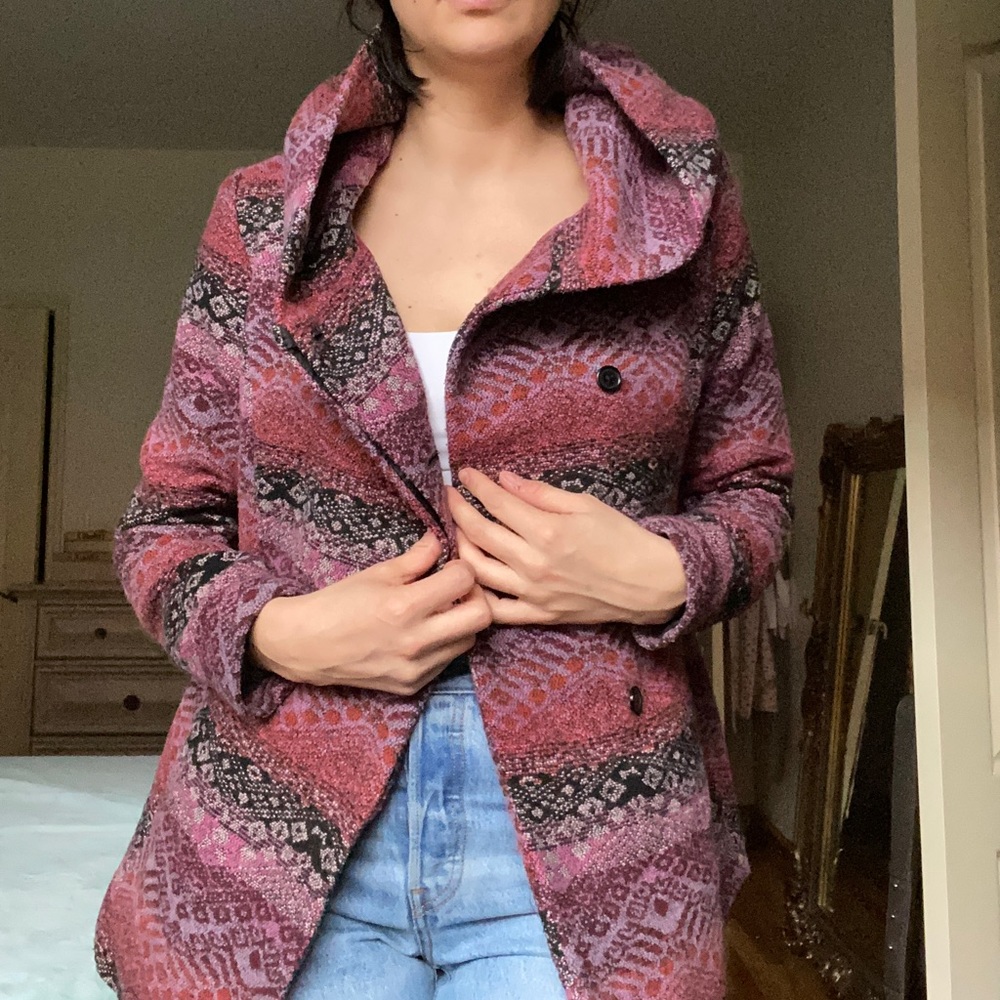 Mid-Length Navajo Print Coat